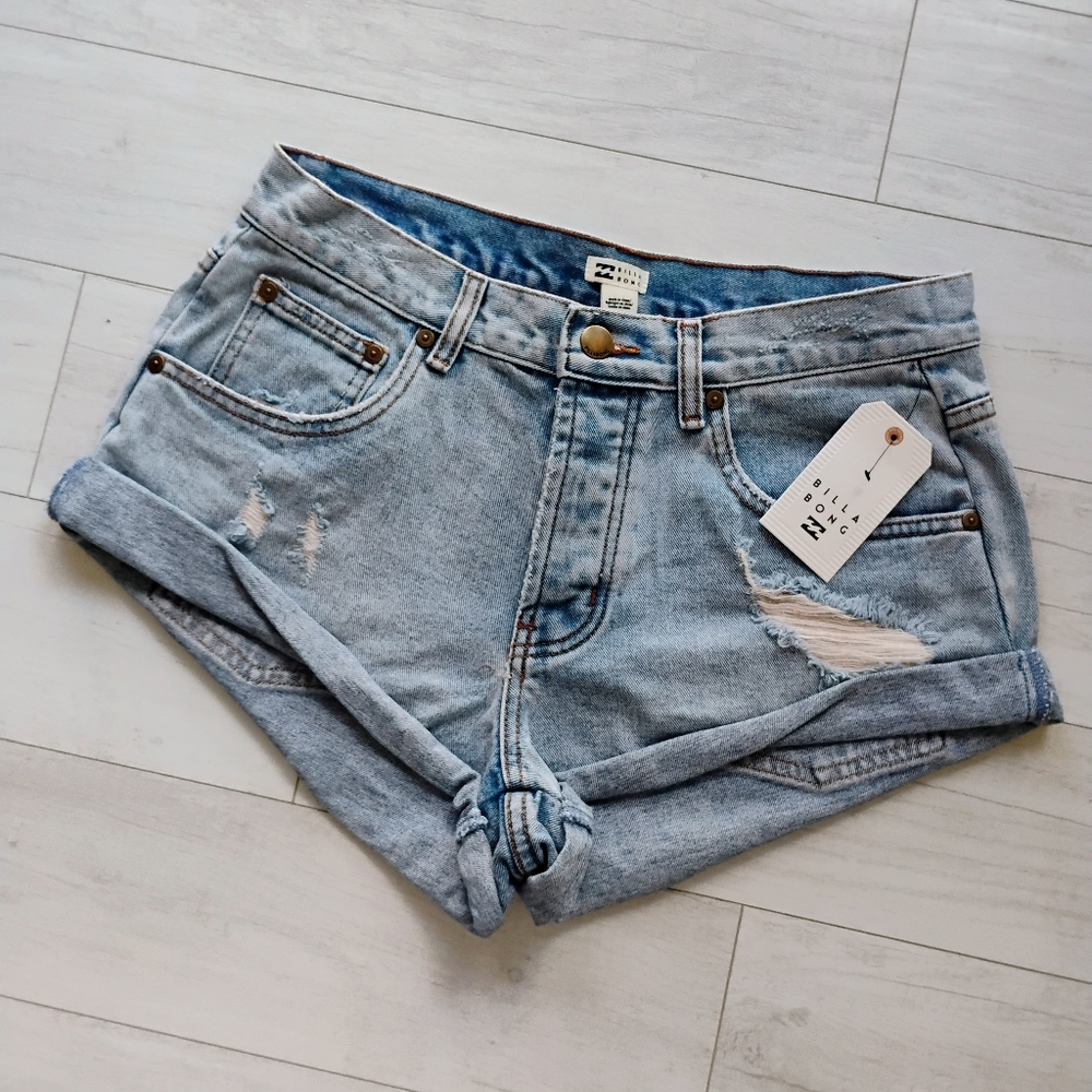 BILLABONG NEW Get Low Denim Shorts